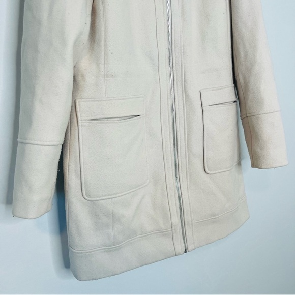 Ever New Melbourne Cream Wool-Blend Faux-Fur-Hood Fran Winter Coat. Size 6. - Picture 5 of 15